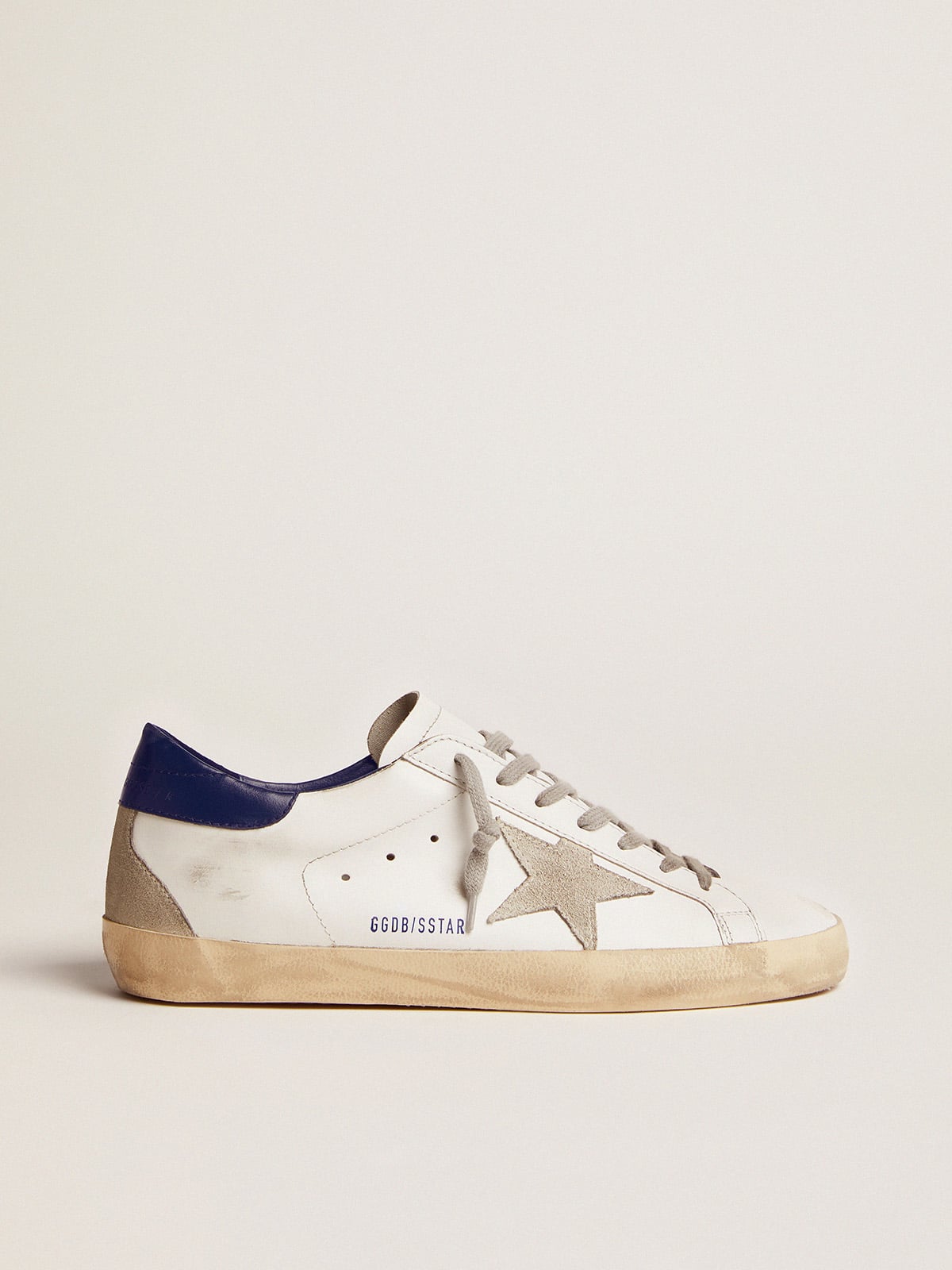 Men's Super-Star with suede star and blue heel tab - Golden Goose Men