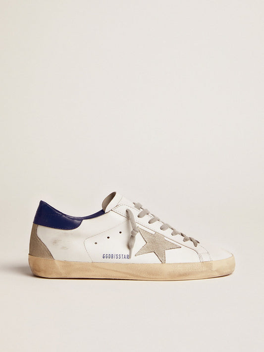 Men's Super-Star with suede star and blue heel tab - Golden Goose Men
