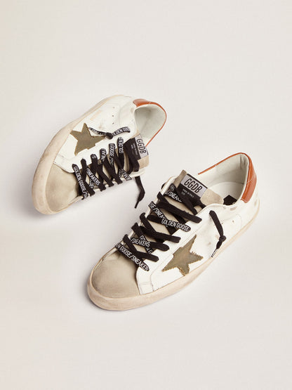 Men's Super-Star with star in olive green canvas - Golden Goose Men