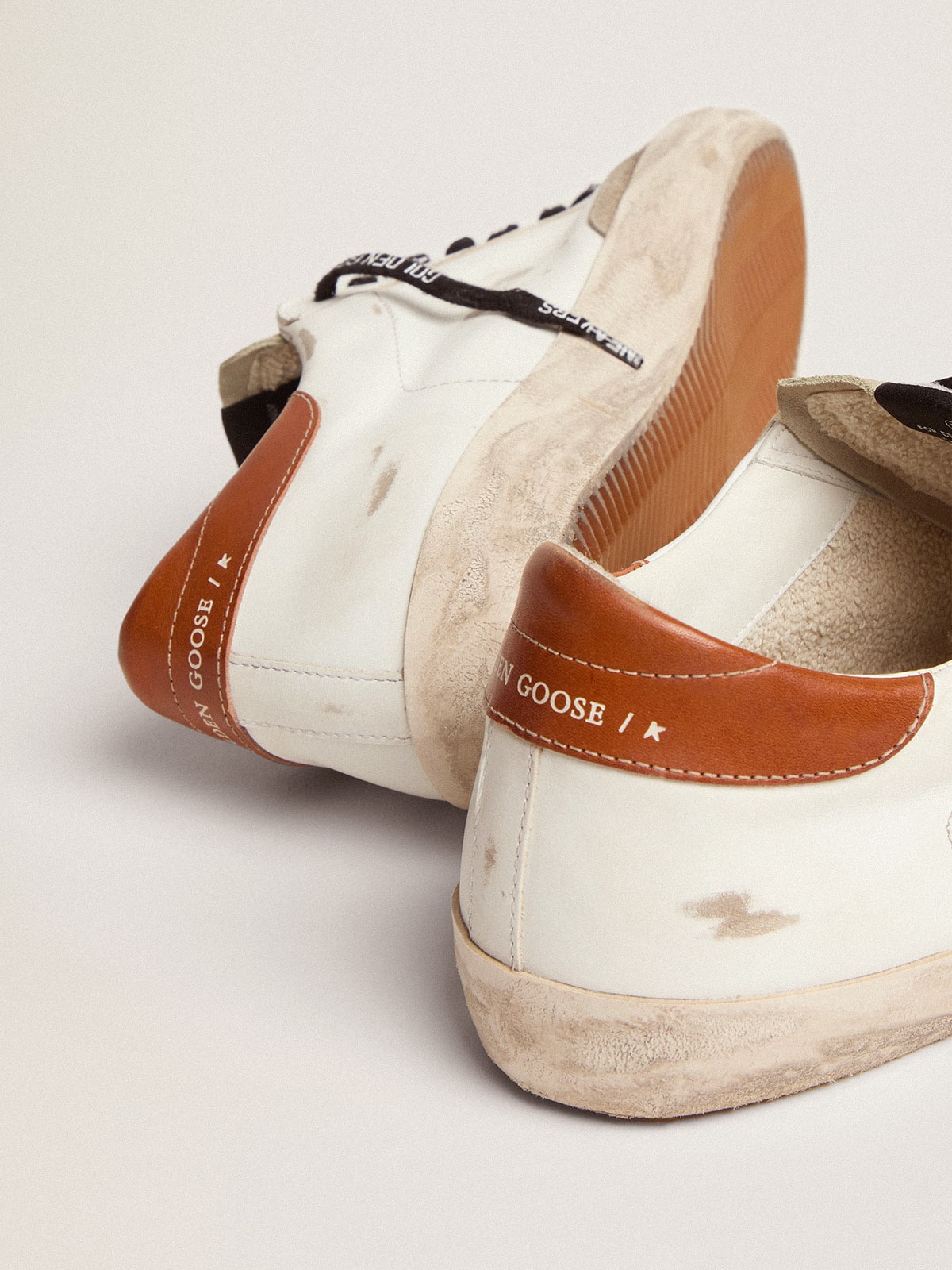 Men's Super-Star with star in olive green canvas - Golden Goose Men