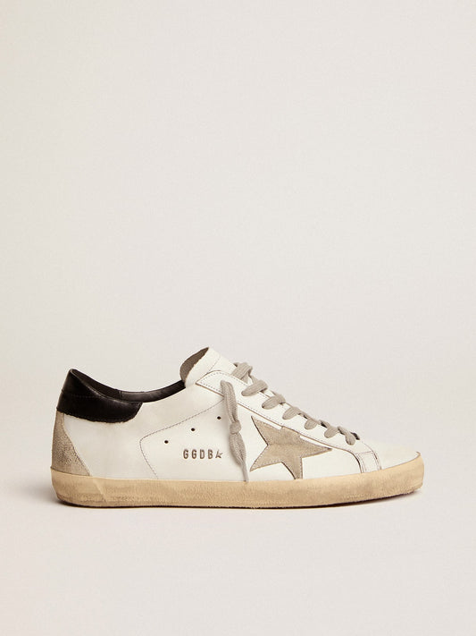 Men's Super-Star with black heel tab and metal stud lettering - Golden Goose Men