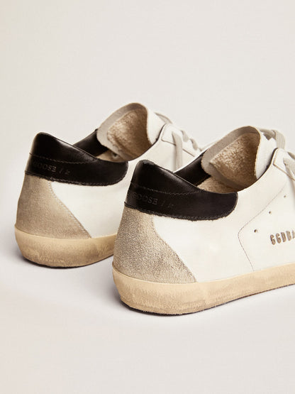 Men's Super-Star with black heel tab and metal stud lettering - Golden Goose Men