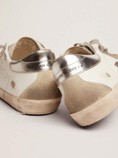 Men's Super-Star with silver heel tab and lettering - Golden Goose Men