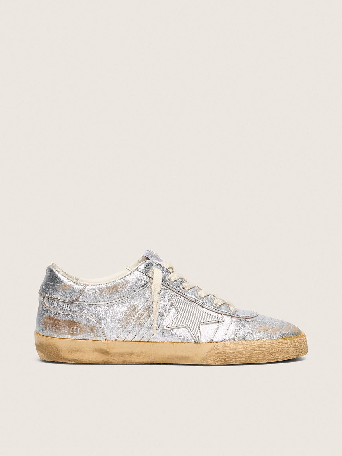 Men's Super-Star LAB in metallic nappa with silver TPU star - Golden Goose Men