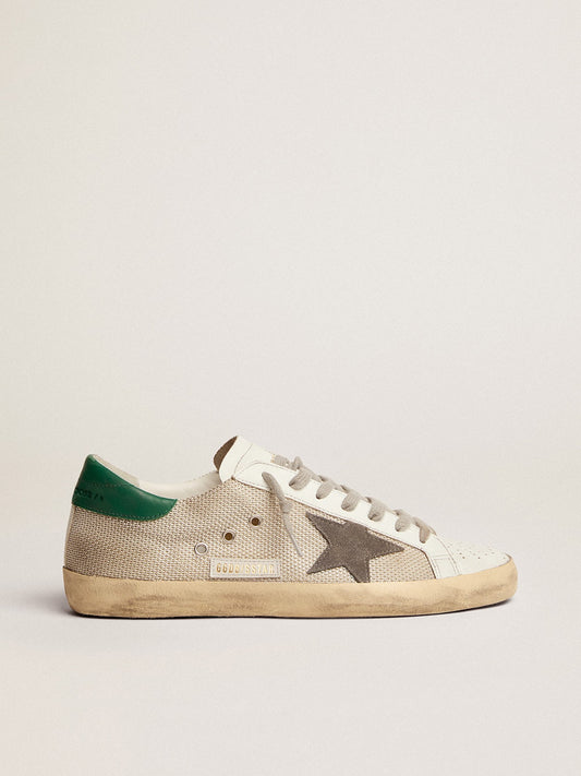 Men's Super-Star in light silver mesh with gray star - Golden Goose Men
