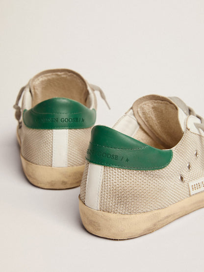 Men's Super-Star in light silver mesh with gray star - Golden Goose Men