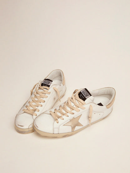 Men's Super-Star with gold sparkle foxing and lettering - Golden Goose Men