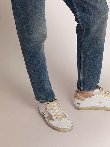 Men's Super-Star with gold sparkle foxing and lettering - Golden Goose Men