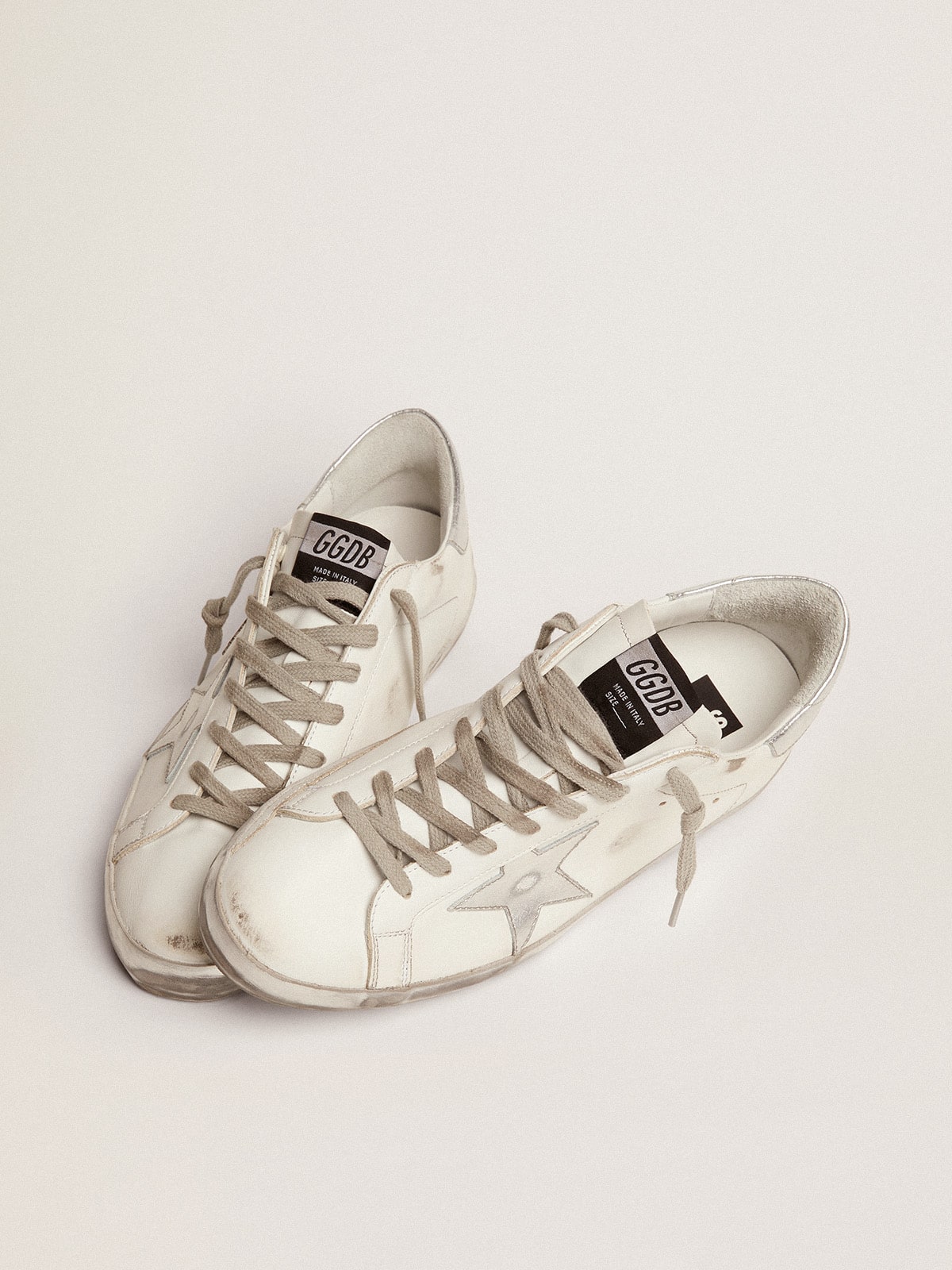 Men's Super-Star with laminated star and heel tab - Golden Goose Men