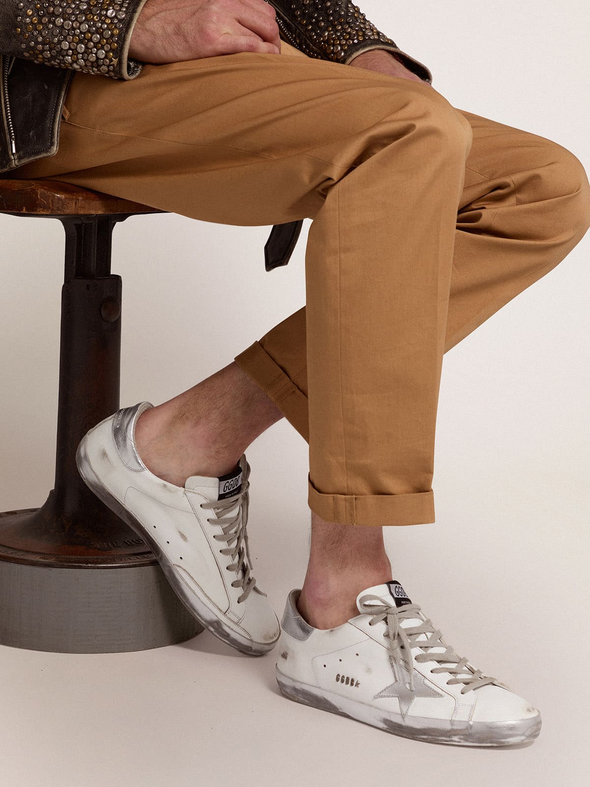 Men's Super-Star with laminated star and heel tab - Golden Goose Men