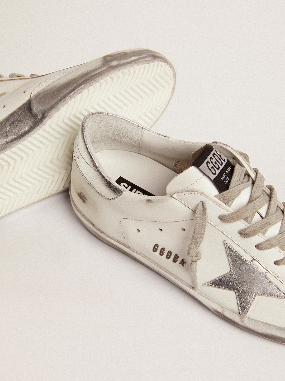 Men's Super-Star with laminated star and heel tab - Golden Goose Men