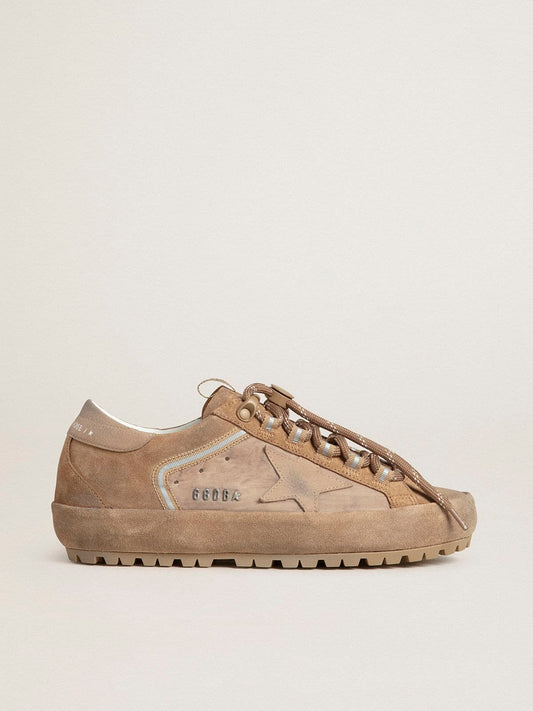 Men's Super-Star Ski in Dolmias and caramel suede with marble nubuck star and heel tab - Golden Goose Men