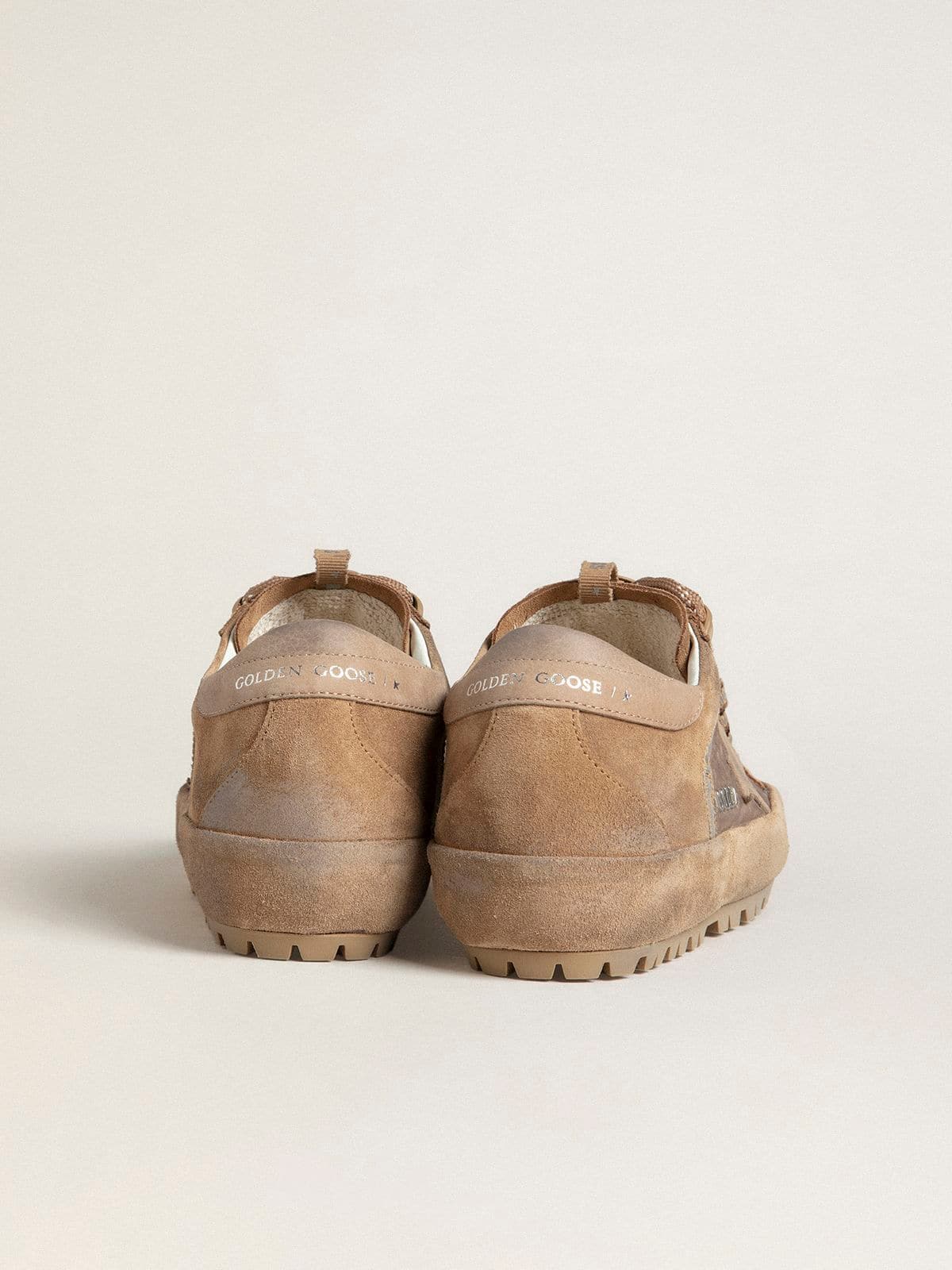 Men's Super-Star Ski in Dolmias and caramel suede with marble nubuck star and heel tab - Golden Goose Men