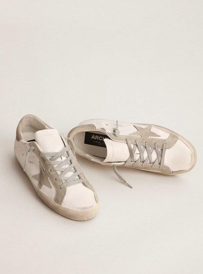 Men’s Super-Star with gray suede star and heel tab - Golden Goose Men