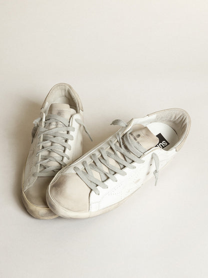 Men's Super-Star with perforated star and ice-gray heel tab - Golden Goose Men
