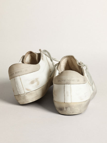 Men's Super-Star with perforated star and ice-gray heel tab - Golden Goose Men