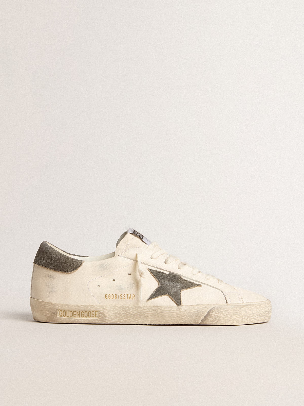 Super-Star in nappa with gray suede star and heel tab - Golden Goose Men