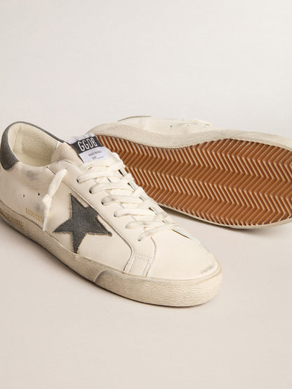 Super-Star in nappa with gray suede star and heel tab - Golden Goose Men
