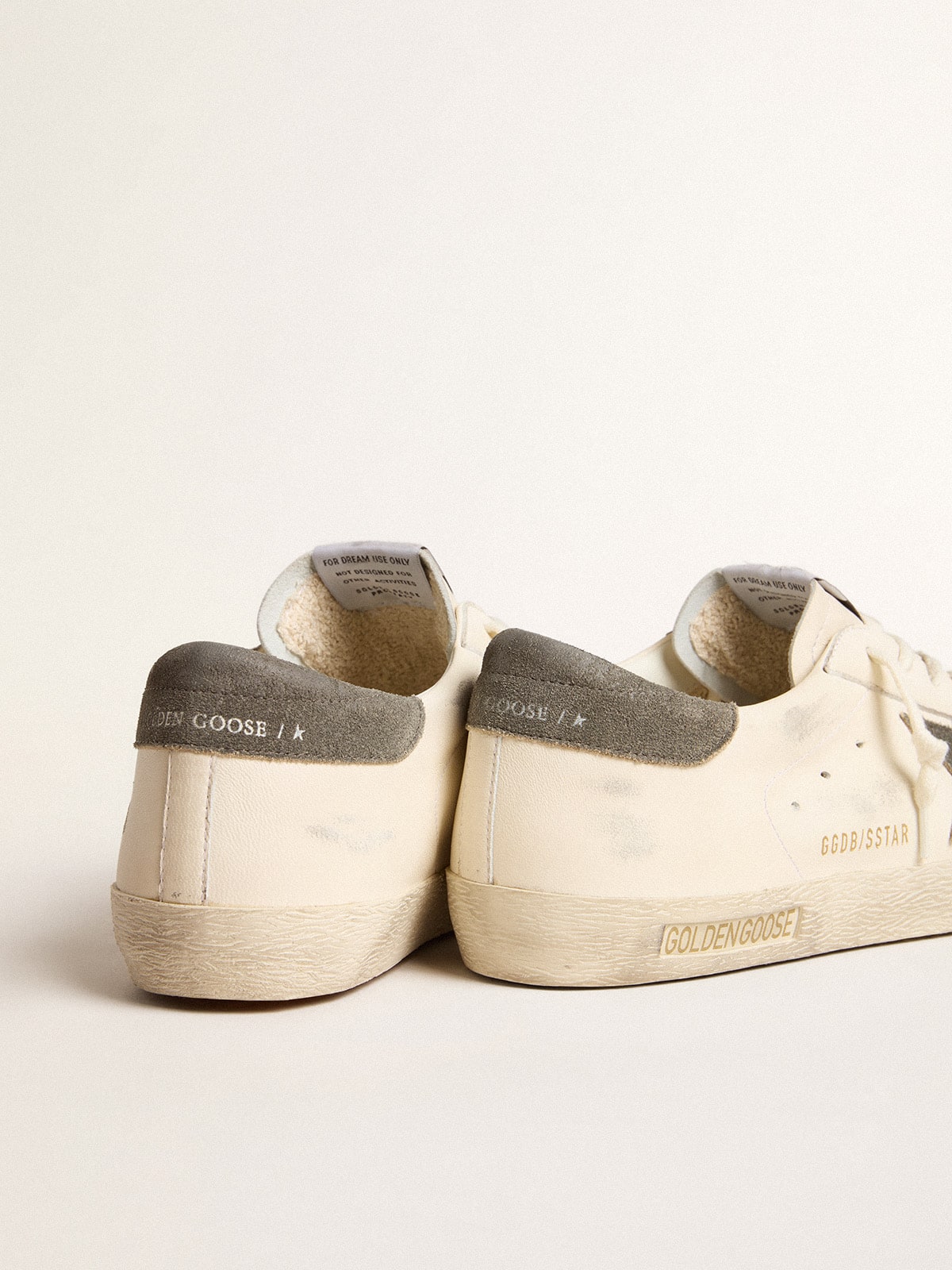 Super-Star in nappa with gray suede star and heel tab - Golden Goose Men