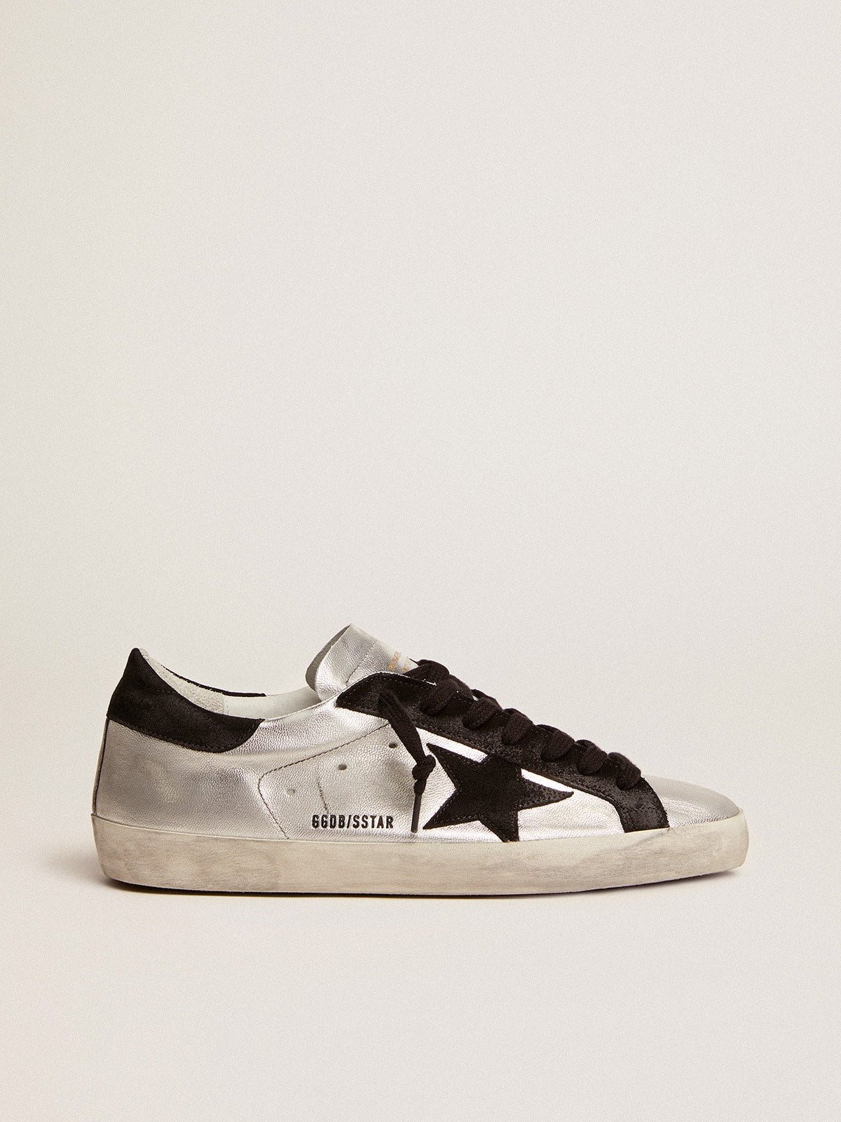 Men's Super-Star in silver leather - Golden Goose Men