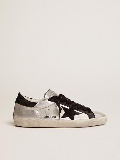 Men's Super-Star in silver leather - Golden Goose Men