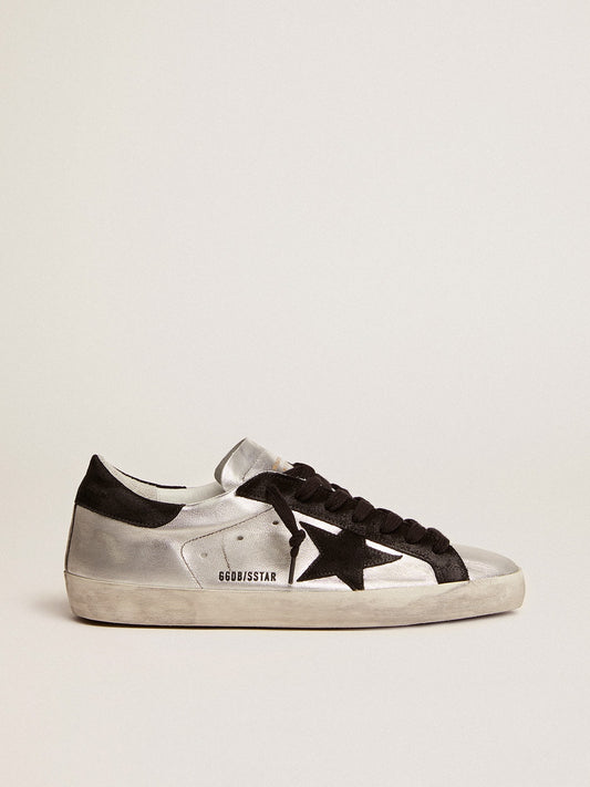 Men's Super-Star in silver leather - Golden Goose Men