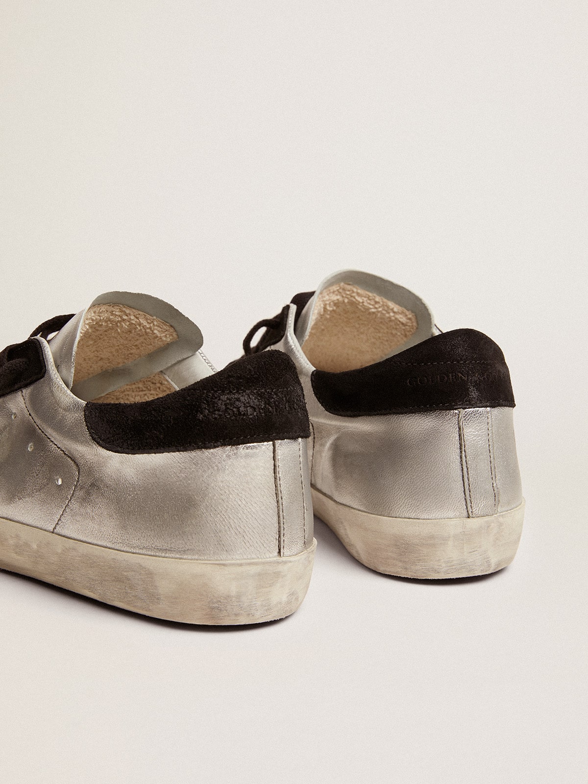 Men's Super-Star in silver leather - Golden Goose Men