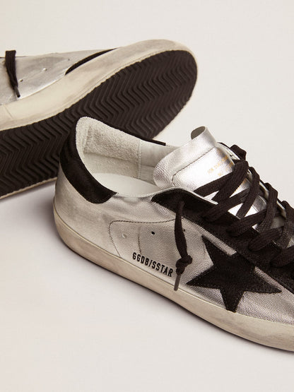 Men's Super-Star in silver leather - Golden Goose Men