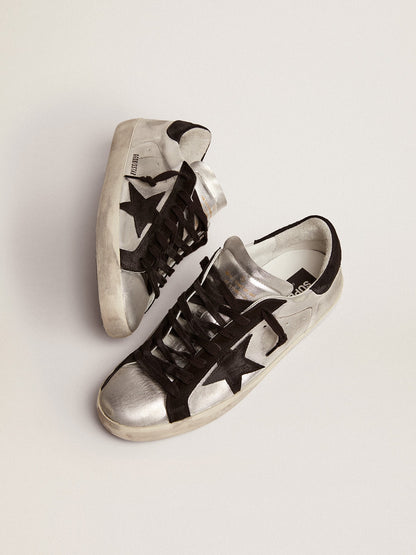 Men's Super-Star in silver leather - Golden Goose Men
