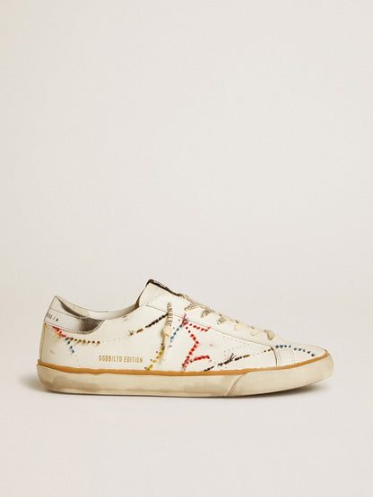 Men’s Super-Star LTD with perforated star and metallic leather heel tab - Golden Goose Men