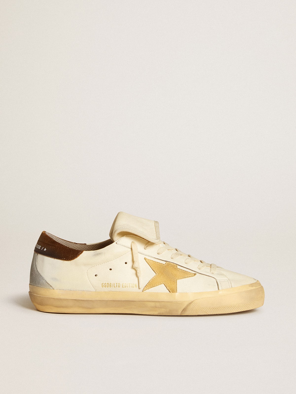Men's Super-Star LTD in nappa with suede star and brown heel tab - Golden Goose Men