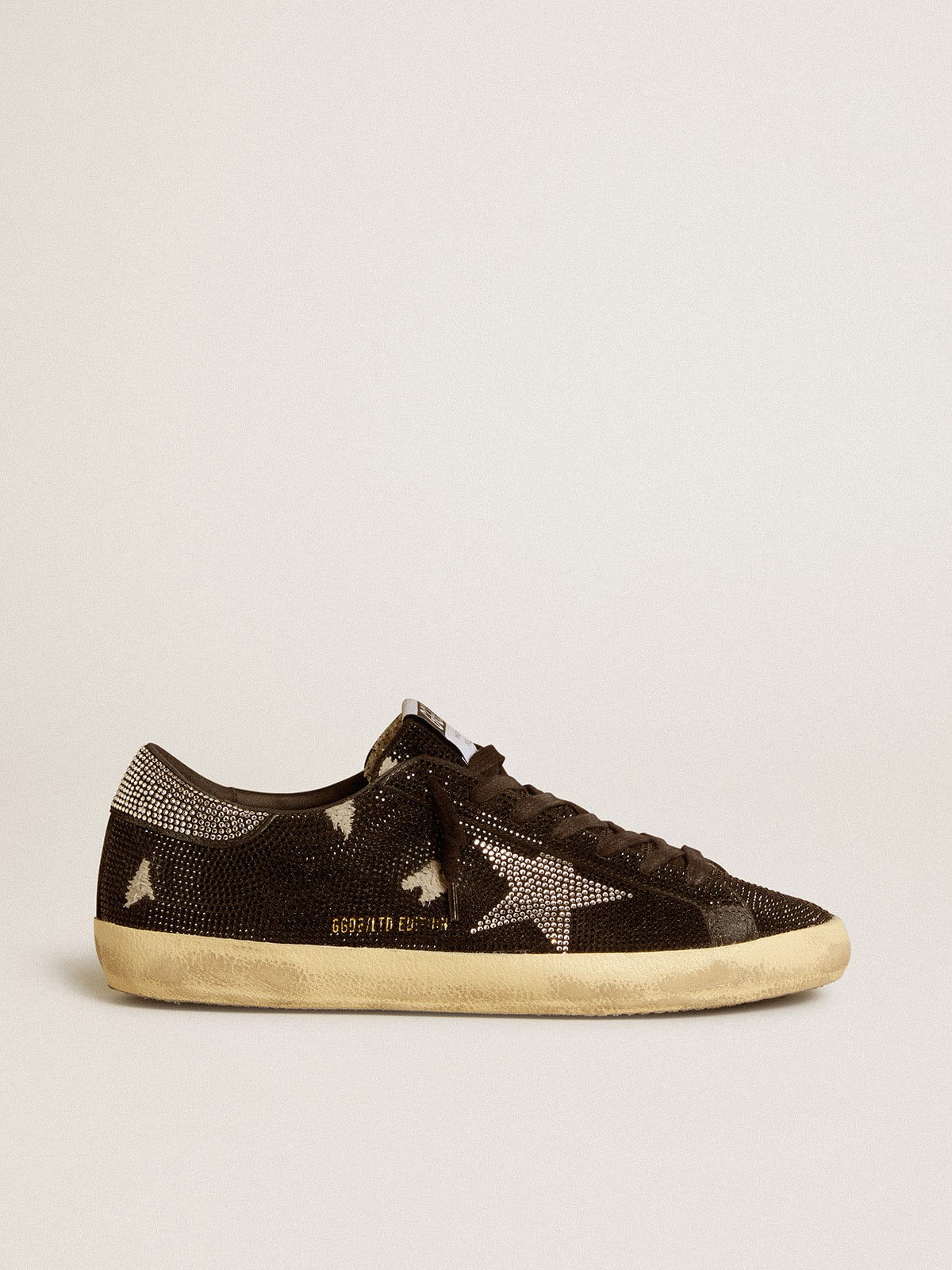 Men's Super-Star in suede and Swarovski crystals with silver star - Golden Goose Men
