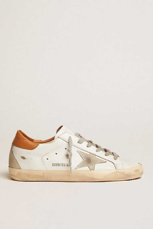 Men’s Super-Star sneakers with suede star and brown heel tab - Golden Goose Men