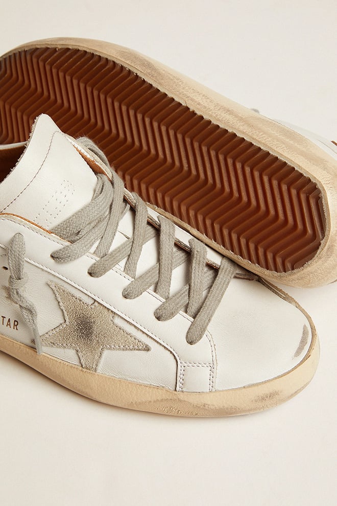 Men’s Super-Star sneakers with suede star and brown heel tab - Golden Goose Men