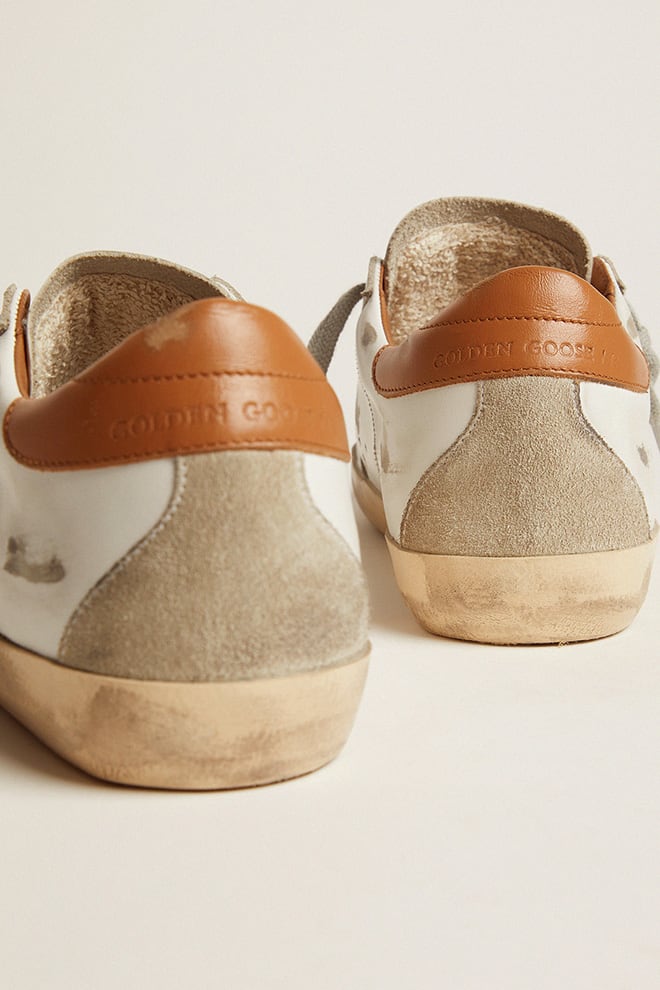 Men’s Super-Star sneakers with suede star and brown heel tab - Golden Goose Men