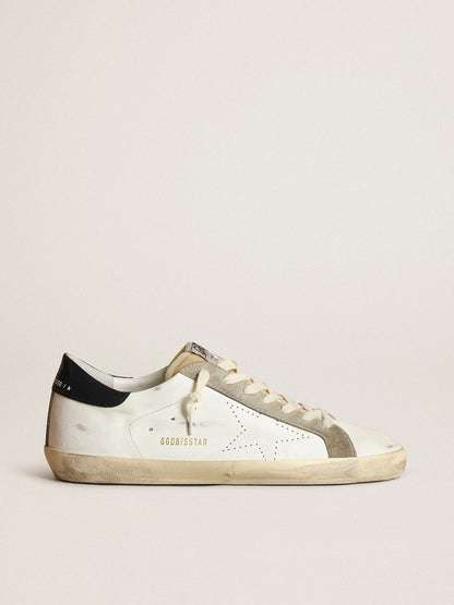 Men's Super-Star with perforated star and blue heel tab - Golden Goose Men