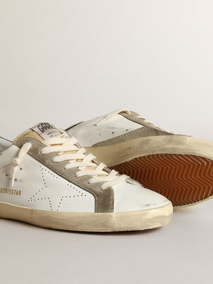 Men's Super-Star with perforated star and blue heel tab - Golden Goose Men