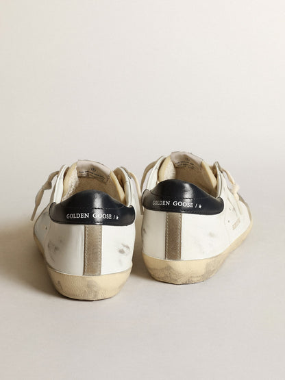 Men's Super-Star with perforated star and blue heel tab - Golden Goose Men