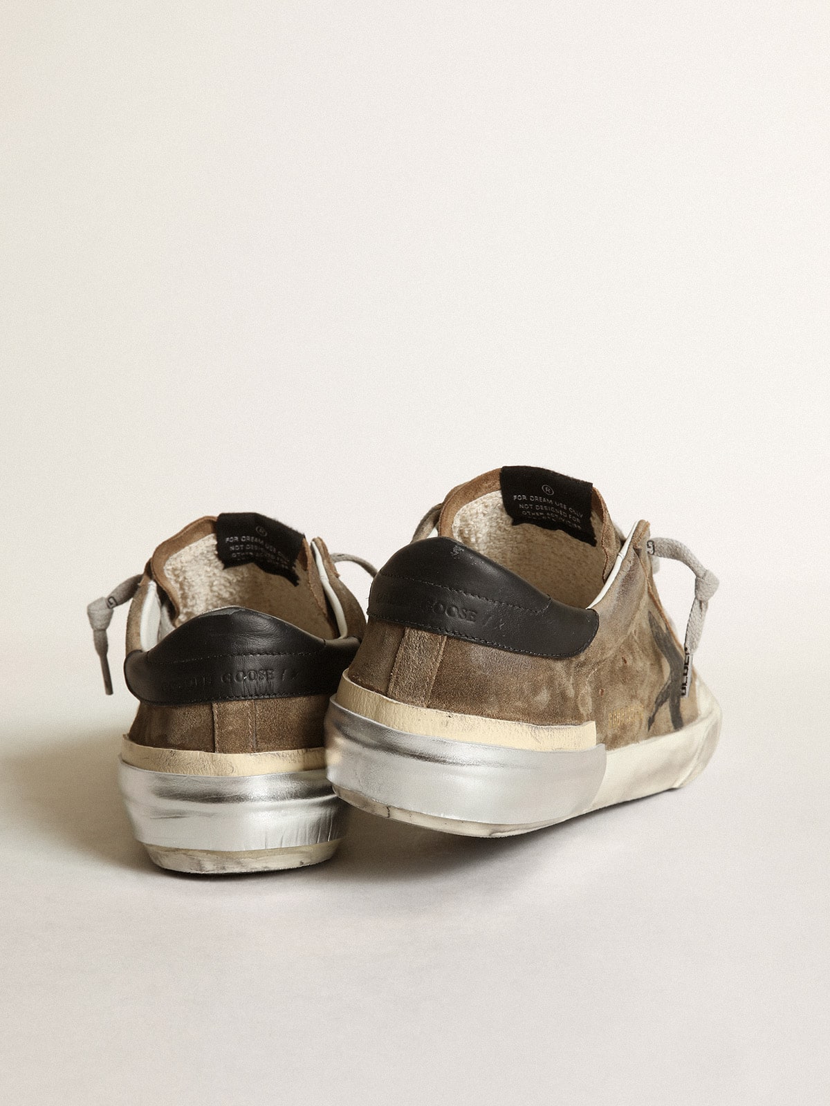 Super-Star  in military-green suede with screen-printed star - Golden Goose Men