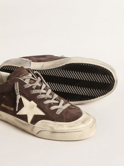 Men's Super-Star in gray suede with ecru nappa star and heel tab - Golden Goose Men