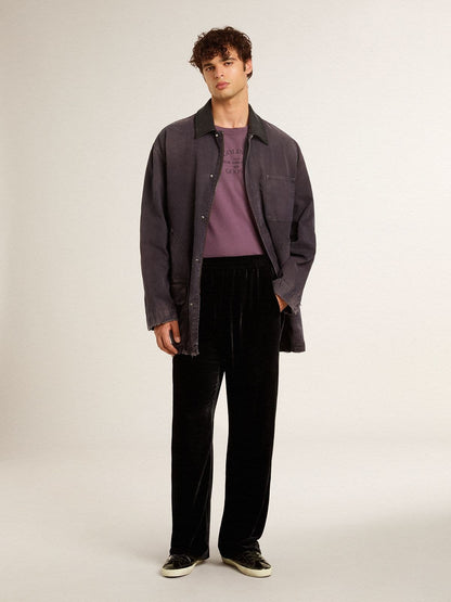Men's Super-Star  in black patent leather with suede star and heel tab - Golden Goose Men