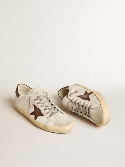Men's Bio-based Super-Star with canvas star and dark brown leather heel tab - Golden Goose Men
