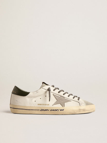 Super-Star  with croc-print star and green heel tab - Golden Goose Men