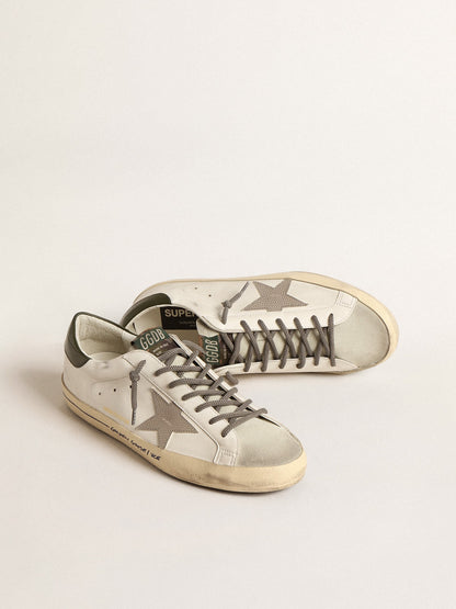 Super-Star  with croc-print star and green heel tab - Golden Goose Men
