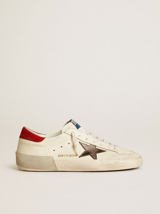 Men's Super-Star LTD in nappa with metallic star and nubuck heel tab - Golden Goose Men