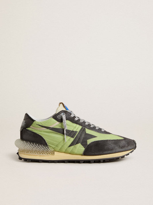 Men's Marathon with green nylon upper and black star - Golden Goose Men