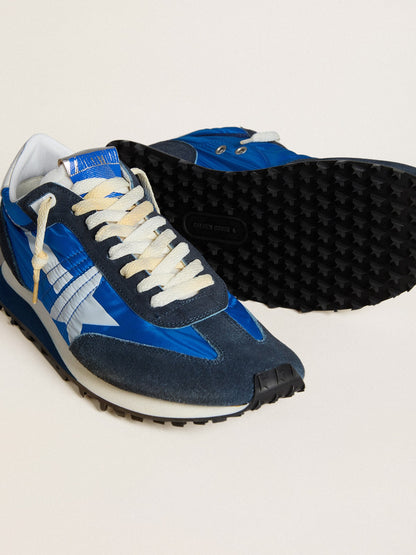 Men’s Marathon with blue nylon upper and white star - Golden Goose Men
