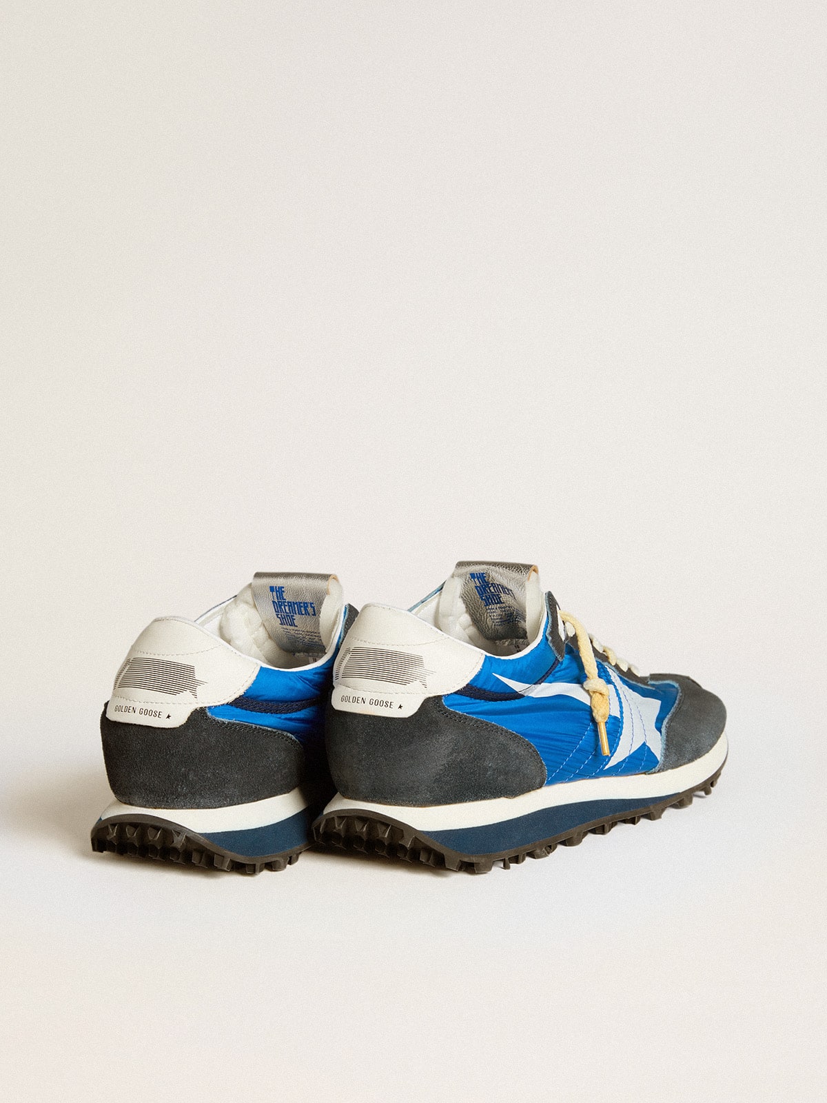 Men’s Marathon with blue nylon upper and white star - Golden Goose Men