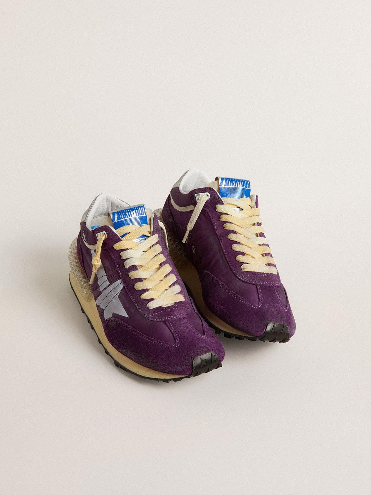 Men’s Marathon with purple nylon upper and white star - Golden Goose Men