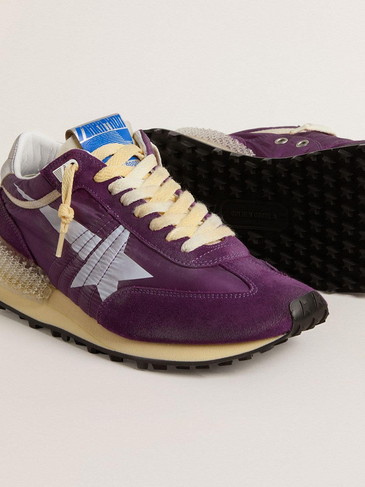 Men’s Marathon with purple nylon upper and white star - Golden Goose Men